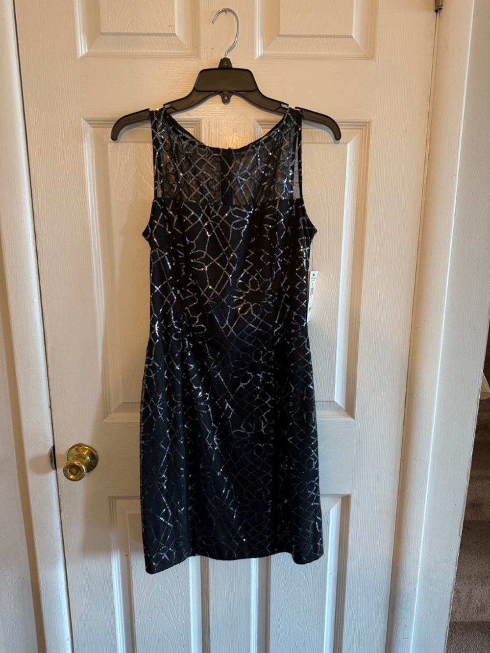 American Living Black Sequin Midi Dress